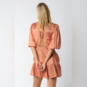 Olivaceous peachy keen mini dress NWT , sz medium